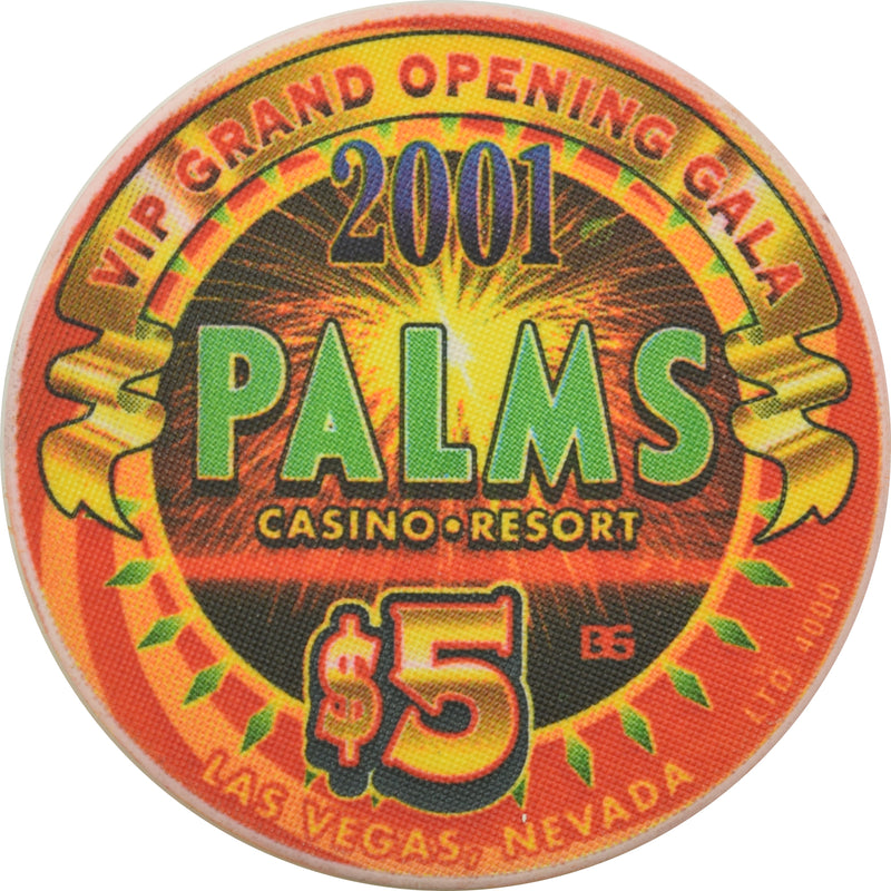 Palms Casino Las Vegas Nevada $5 VIP Grand Opening Gala Chip 2001