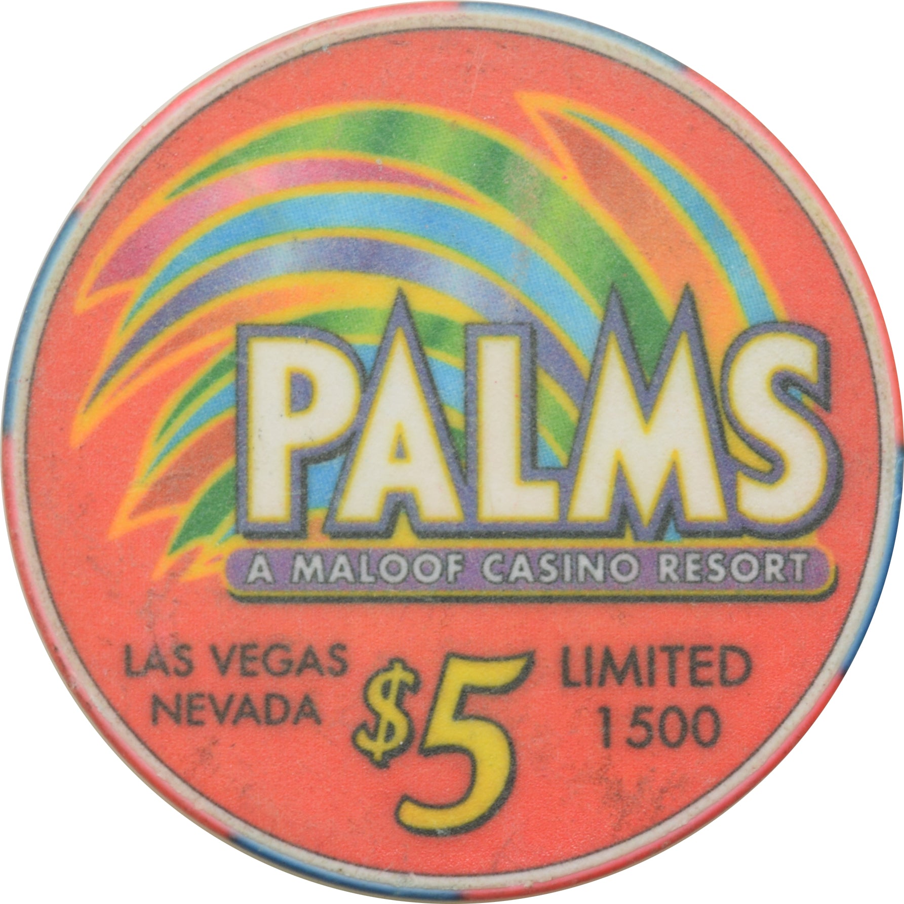 Palms Casino Las Vegas Nevada $5 Sugar Ray Chip 2002