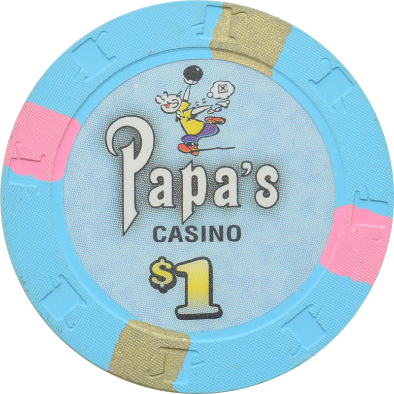 Papa's Casino Moses Lake Washington $1 Chip