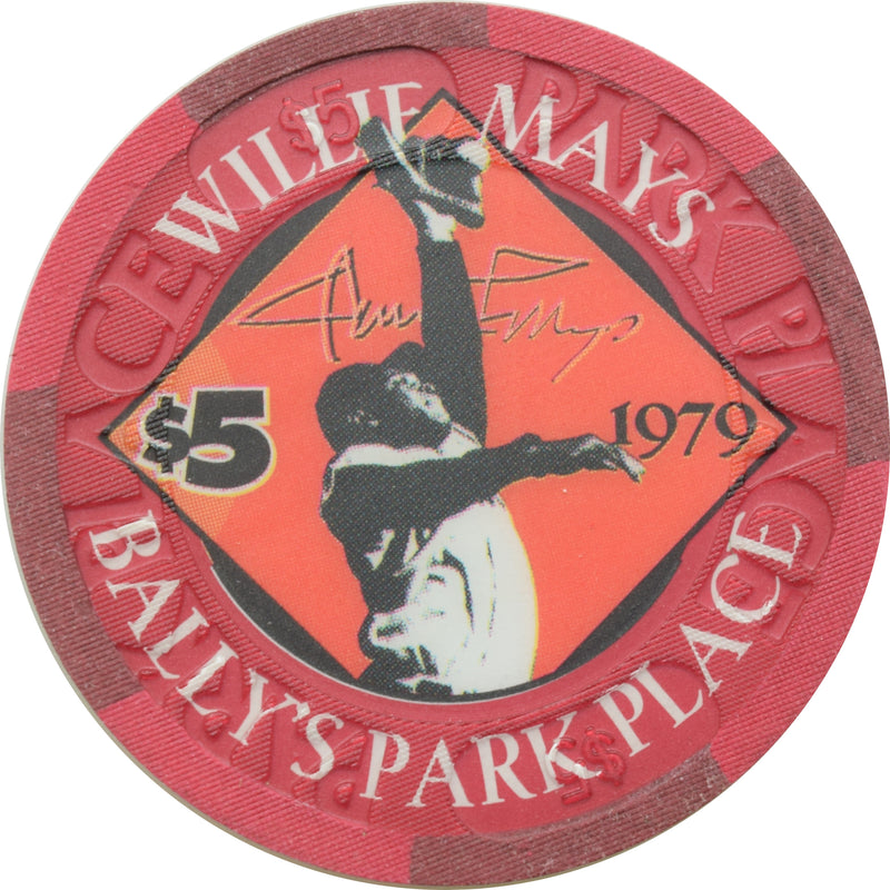 Bally's Park Place Casino Atlantic City New Jersey $5 Willie Mays Chip (1979 Hall of Fame)