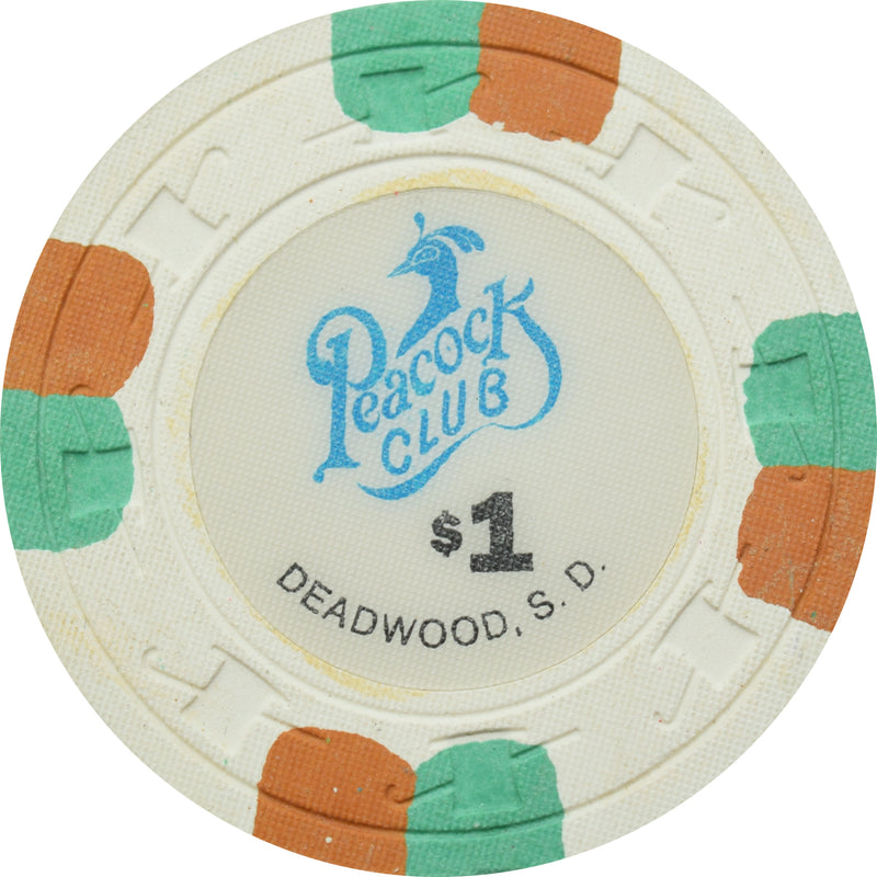 Peacock Club Casino Deadwood South Dakota $1 Chip