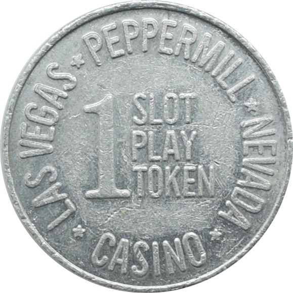 Peppermill Casino Las Vegas Set of 10 1 Free Slot Play Gaming Tokens (35mm Diameter)