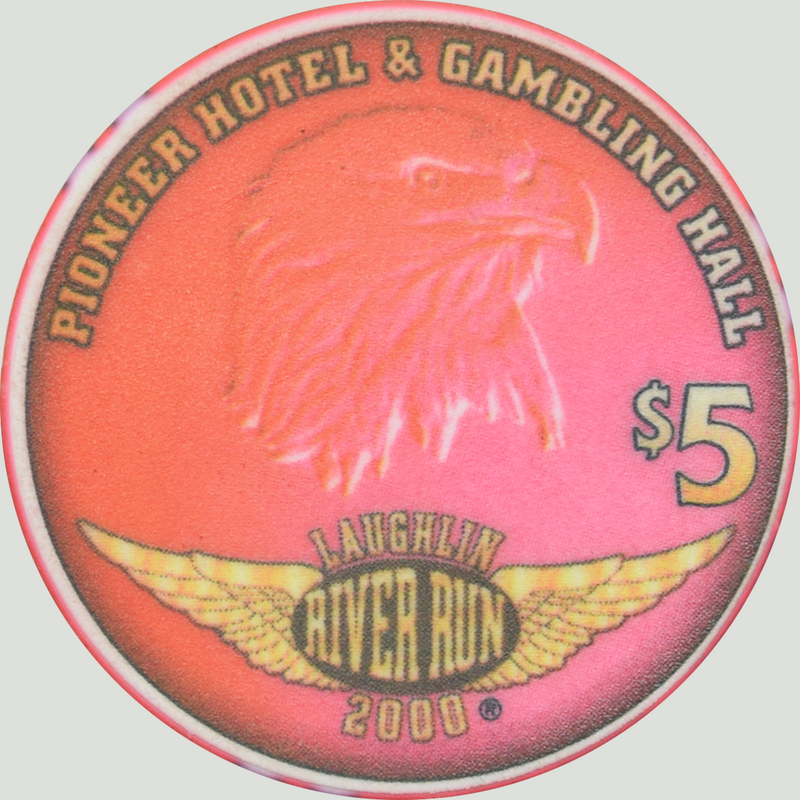 Pioneer Gambling Hall Casino Laughlin Nevada $5 River Run Chip 2000