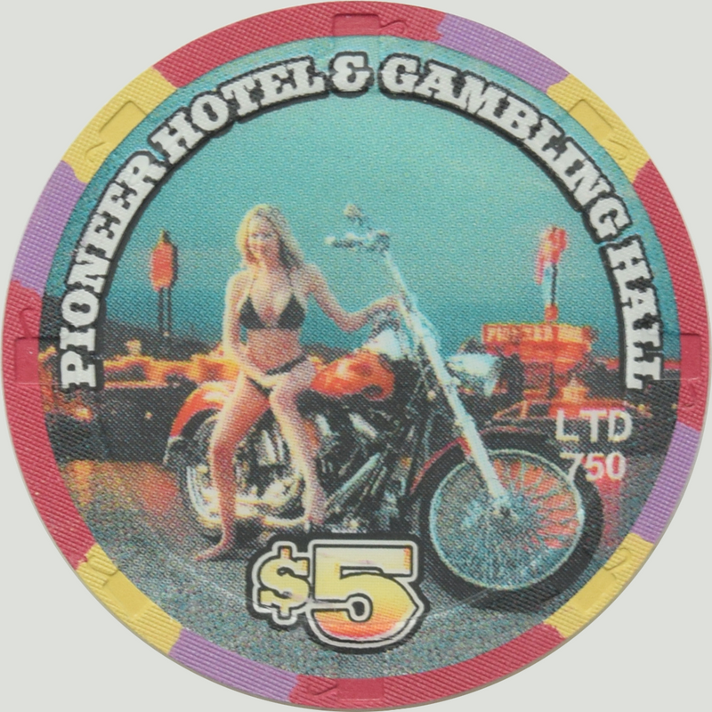 Pioneer Gambling Hall Casino Laughlin Nevada $5 River Run Chip 2001