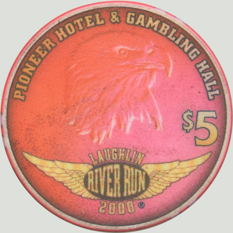 Pioneer Gambling Hall Casino Laughlin Nevada $5 River Run Chip 2000