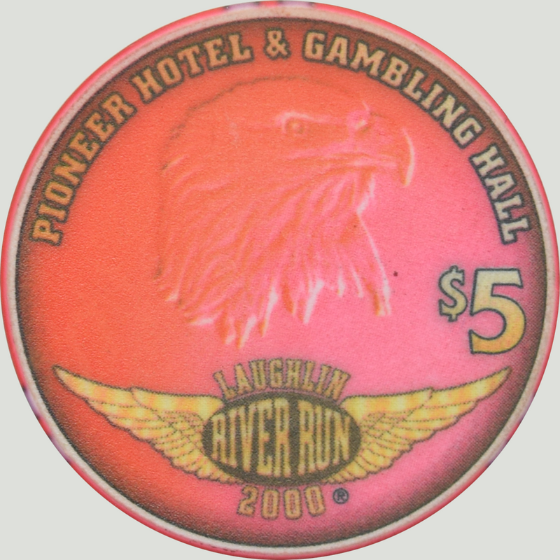 Pioneer Gambling Hall Casino Laughlin Nevada $5 River Run Chip 2000