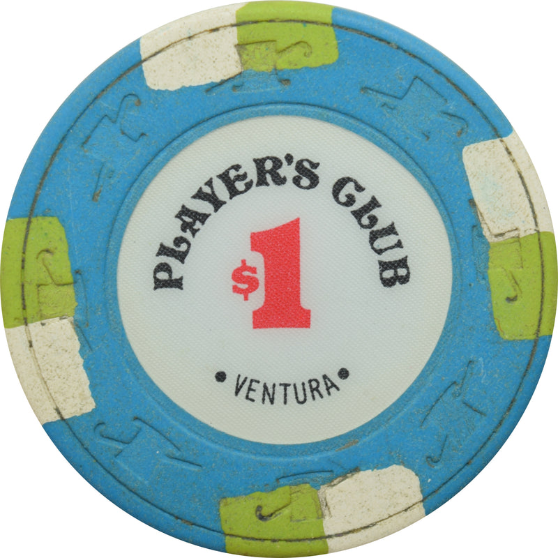 Players Club Casino Ventura CA $1 Chip