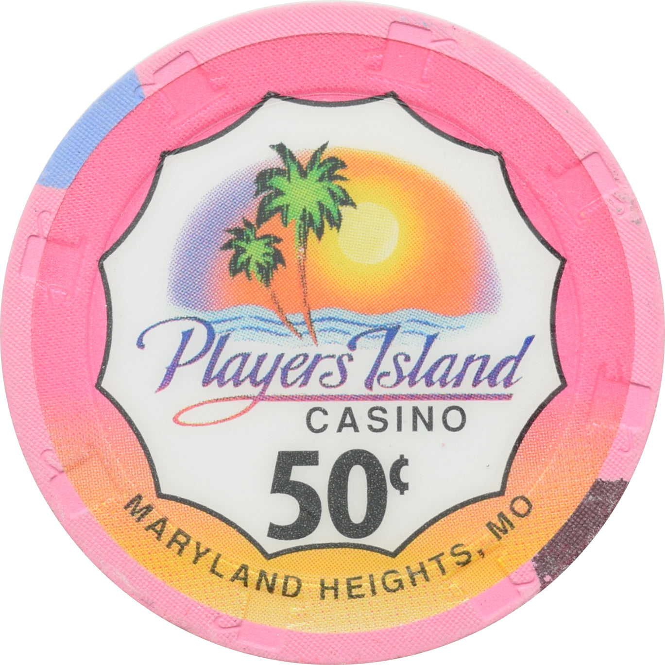 Player's Island Casino Maryland Heights MO 50 Cent Chip