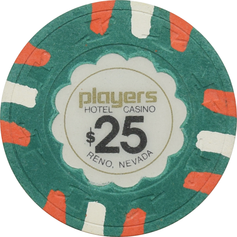 Players Hotel Casino Reno Nevada $25 Chip 1980