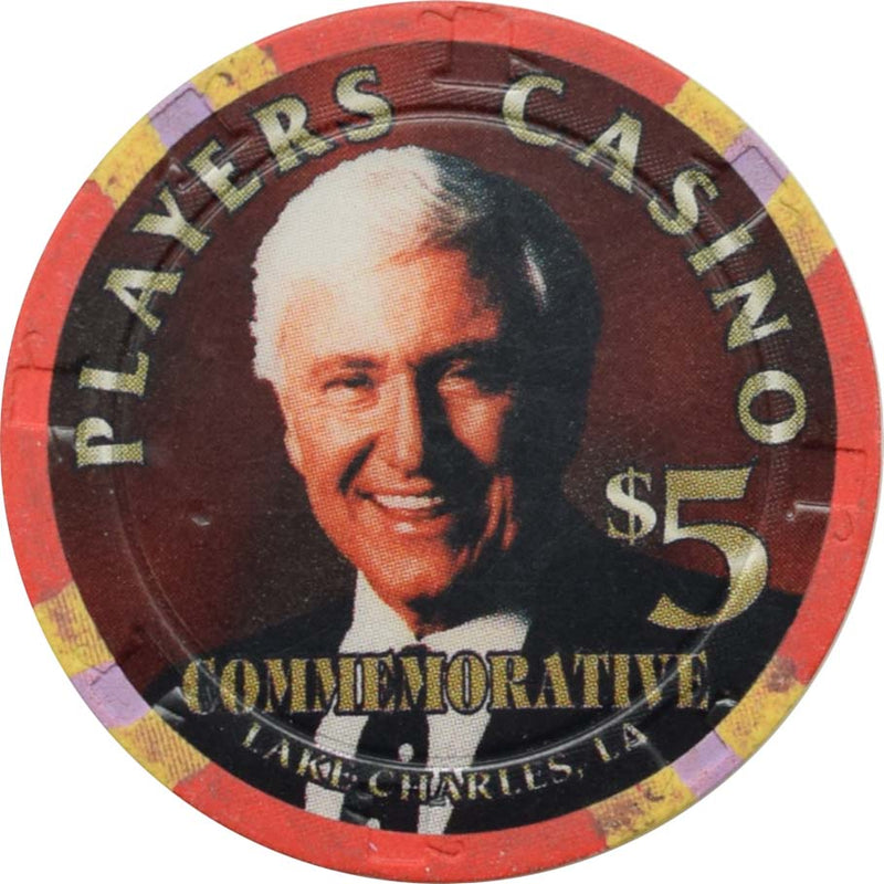 Players Island Casino Lake Charles Louisiana $5 Merv Griffin Chip