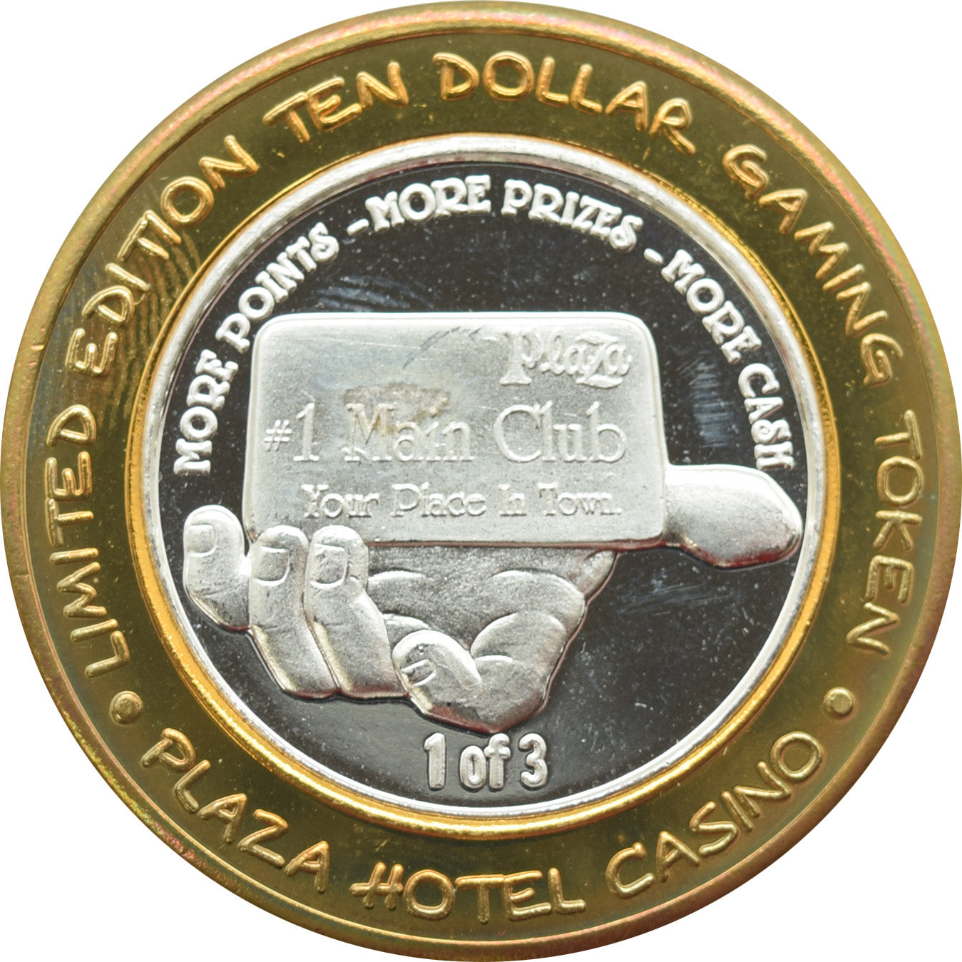 Plaza (Jackie Gaughan's) Casino Las Vegas "Main Club" $10 Silver Strike .999 Fine Silver 2000