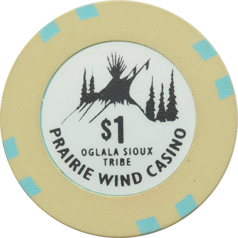 Prairie Wind Casino Pine Ridge South Dakota $1 Chip