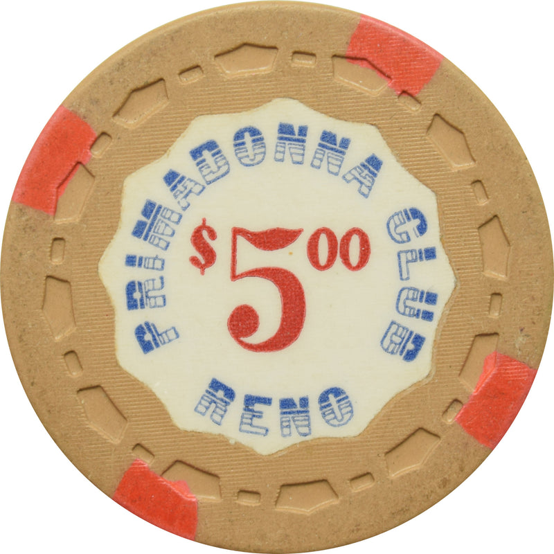 Primadonna Casino Reno Nevada $5 Chip 1956