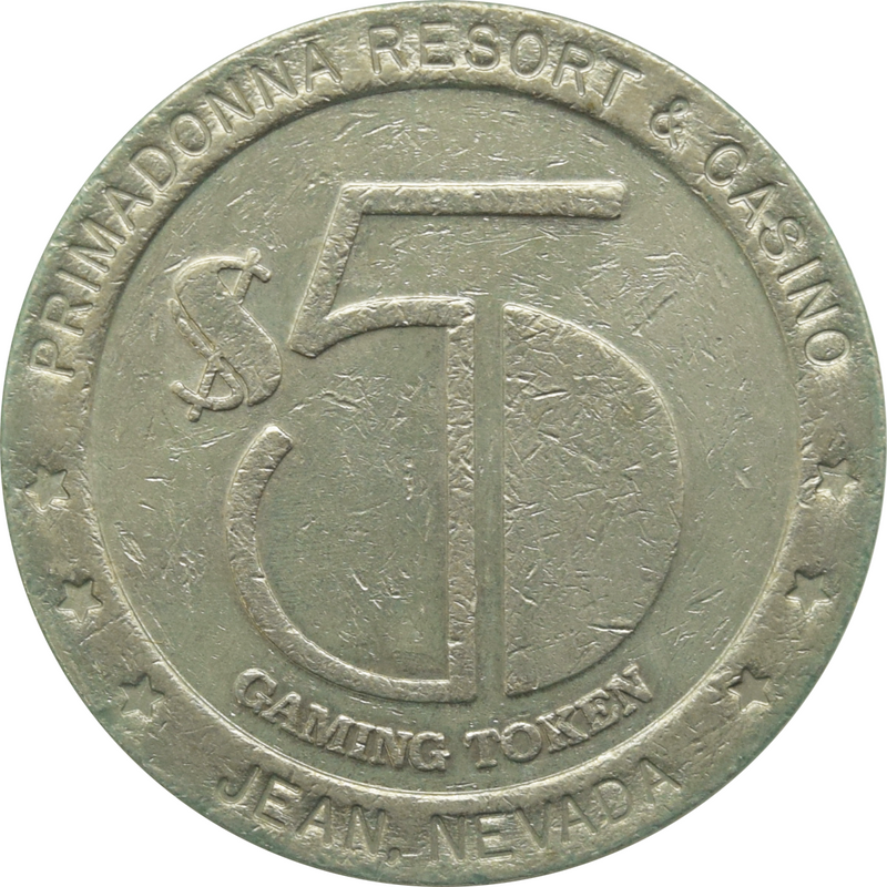 Primadonna Casino Jean Nevada $5 Token 1993