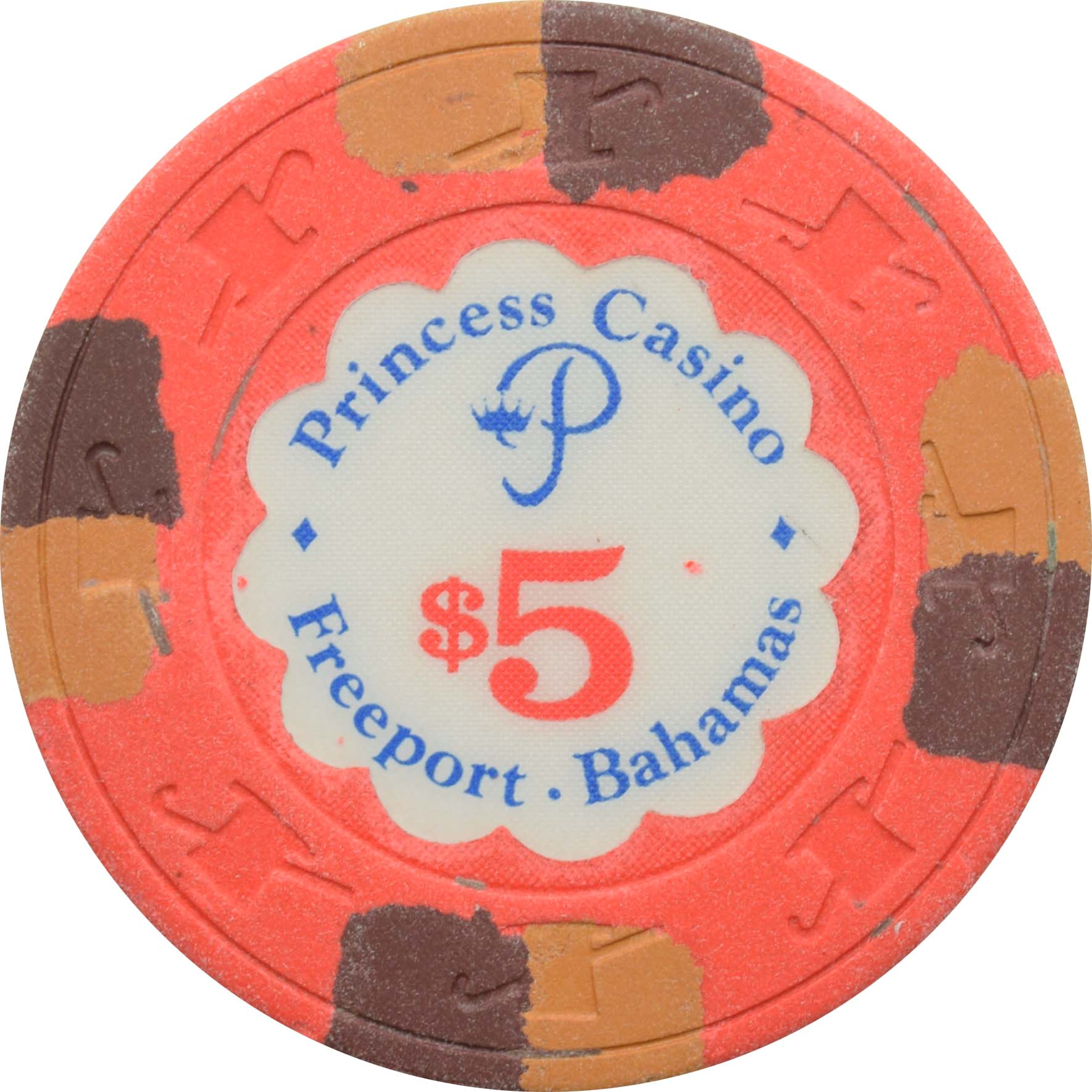 Princess Casino Freeport Bahamas $5 Chip