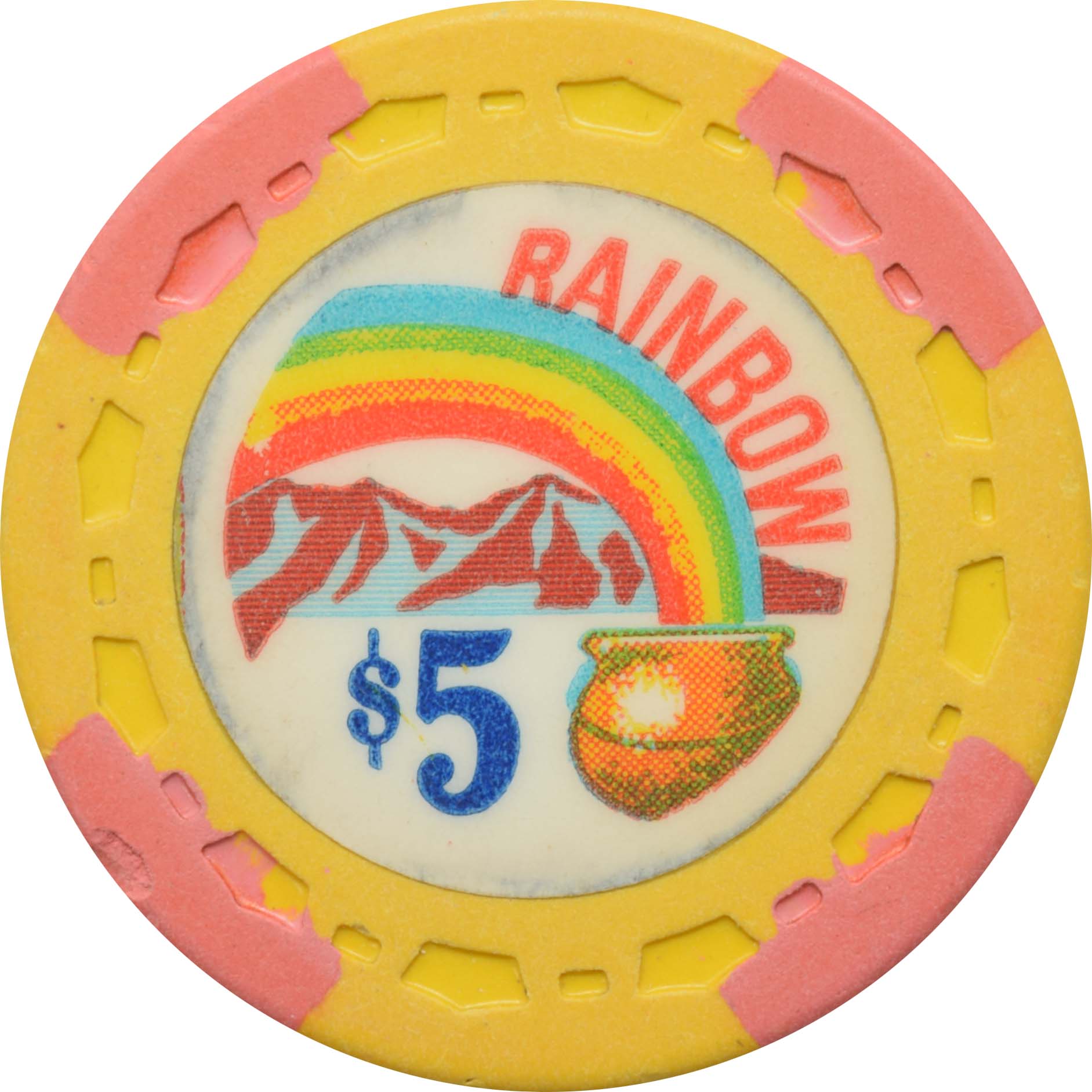 Rainbow Club Casino Gardena California $5 Chip