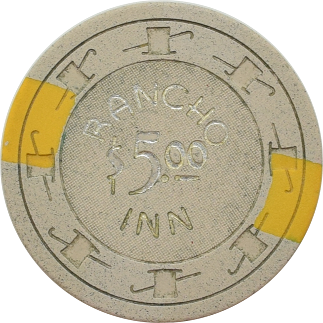 Rancho Inn Casino Las Vegas Nevada $5 Chip 1955