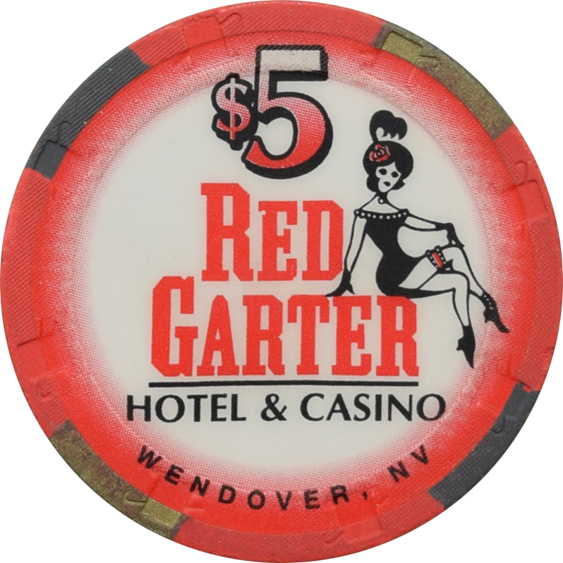 Red Garter Casino Wendover Nevada $5 Chip 1998