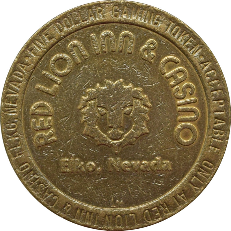 Red Lion (Inn &) Casino Elko Nevada $5 Token 1988