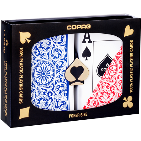 Copag 1546 Red/Blue Poker Size 2 Deck Setup