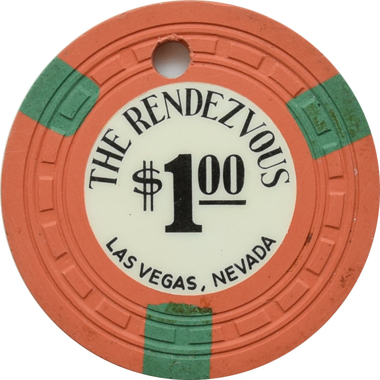 Rendezvous Casino Las Vegas Nevada $1 Cancelled Chip 1963