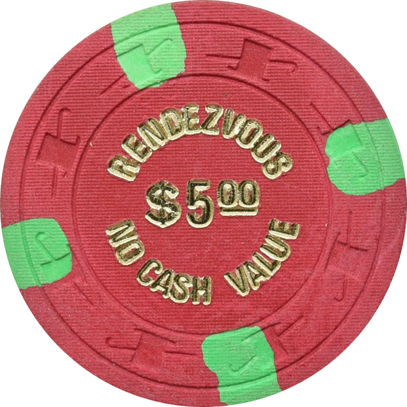 Rendezvous Casino Las Vegas Nevada $5 NCV Chip 1977