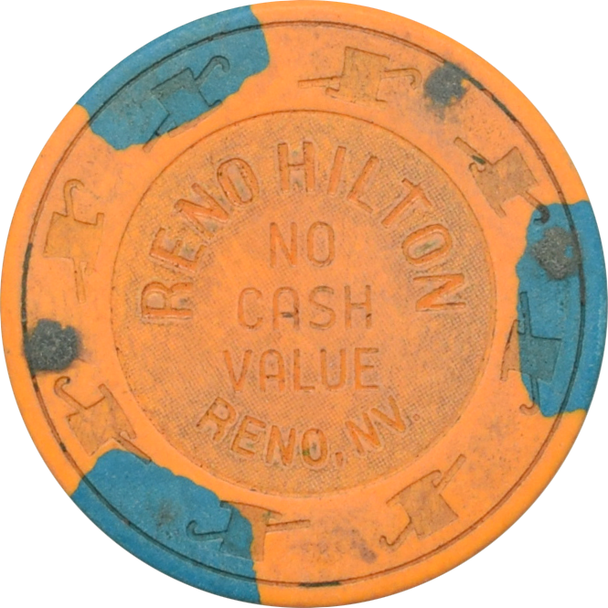 Hilton Casino Reno Nevada Orange NCV Chip 1980s