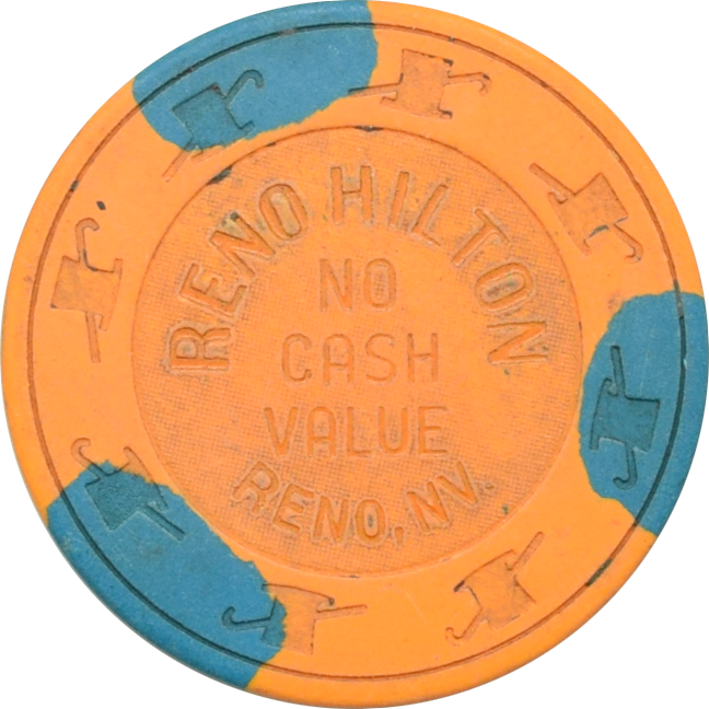 Hilton Casino Reno Nevada Orange NCV Chip 1980s