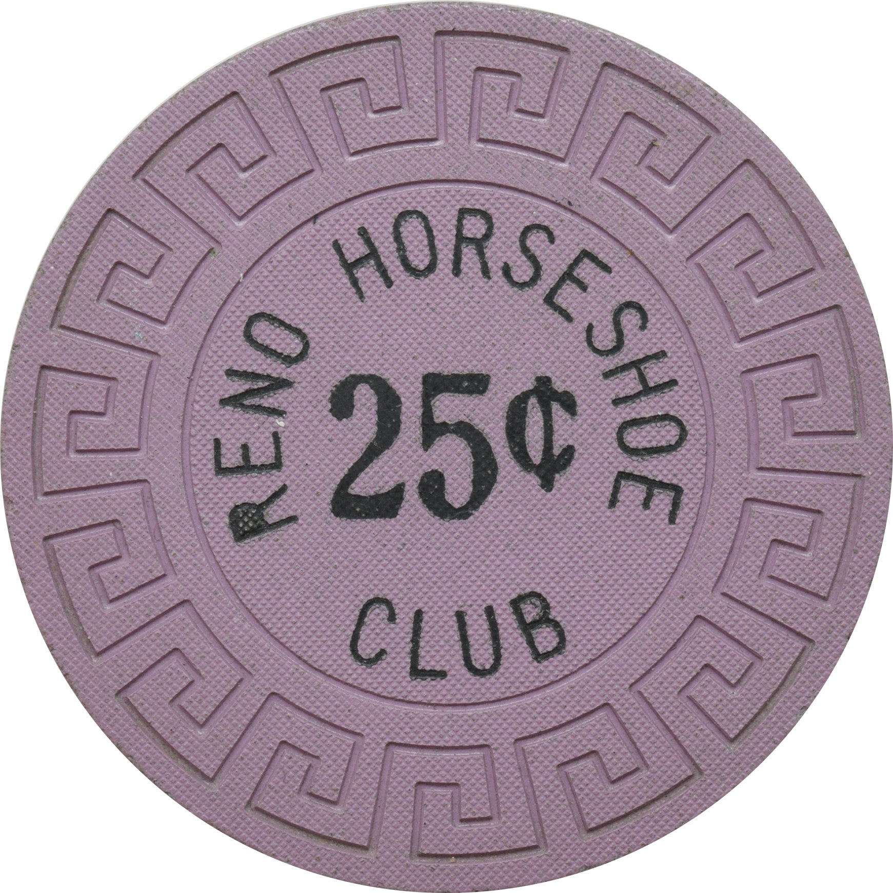 Horseshoe Club Casino Reno Nevada 25 Cent Chip 1973