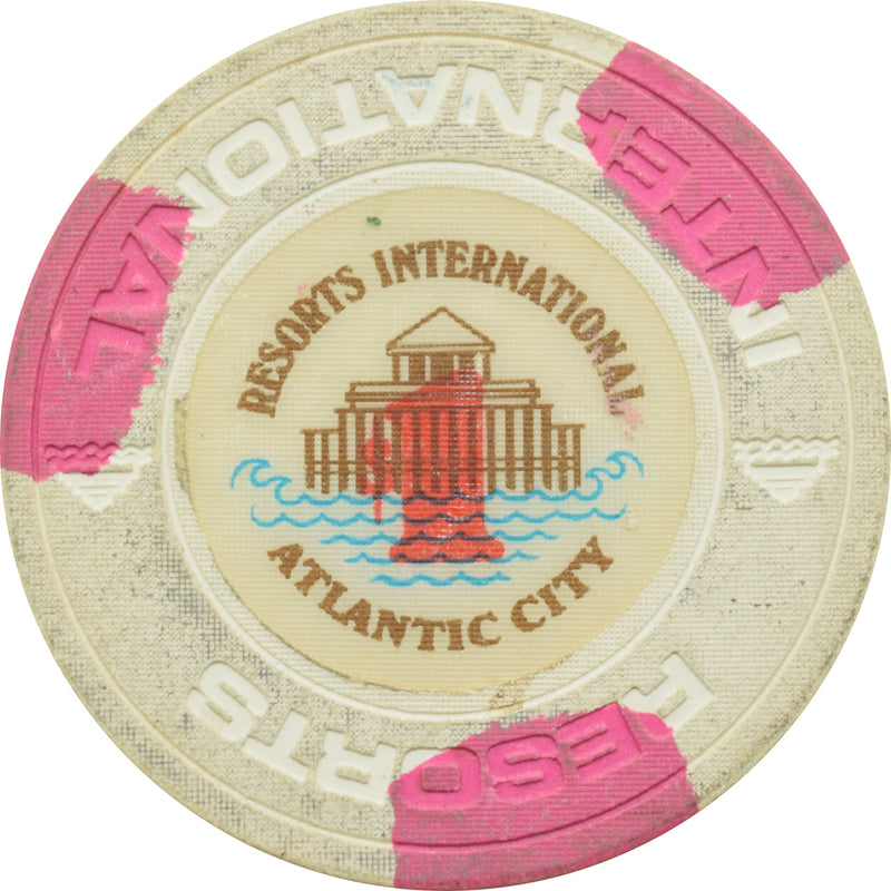 Resorts International Casino Atlantic City New Jersey $1 House Mold Chip