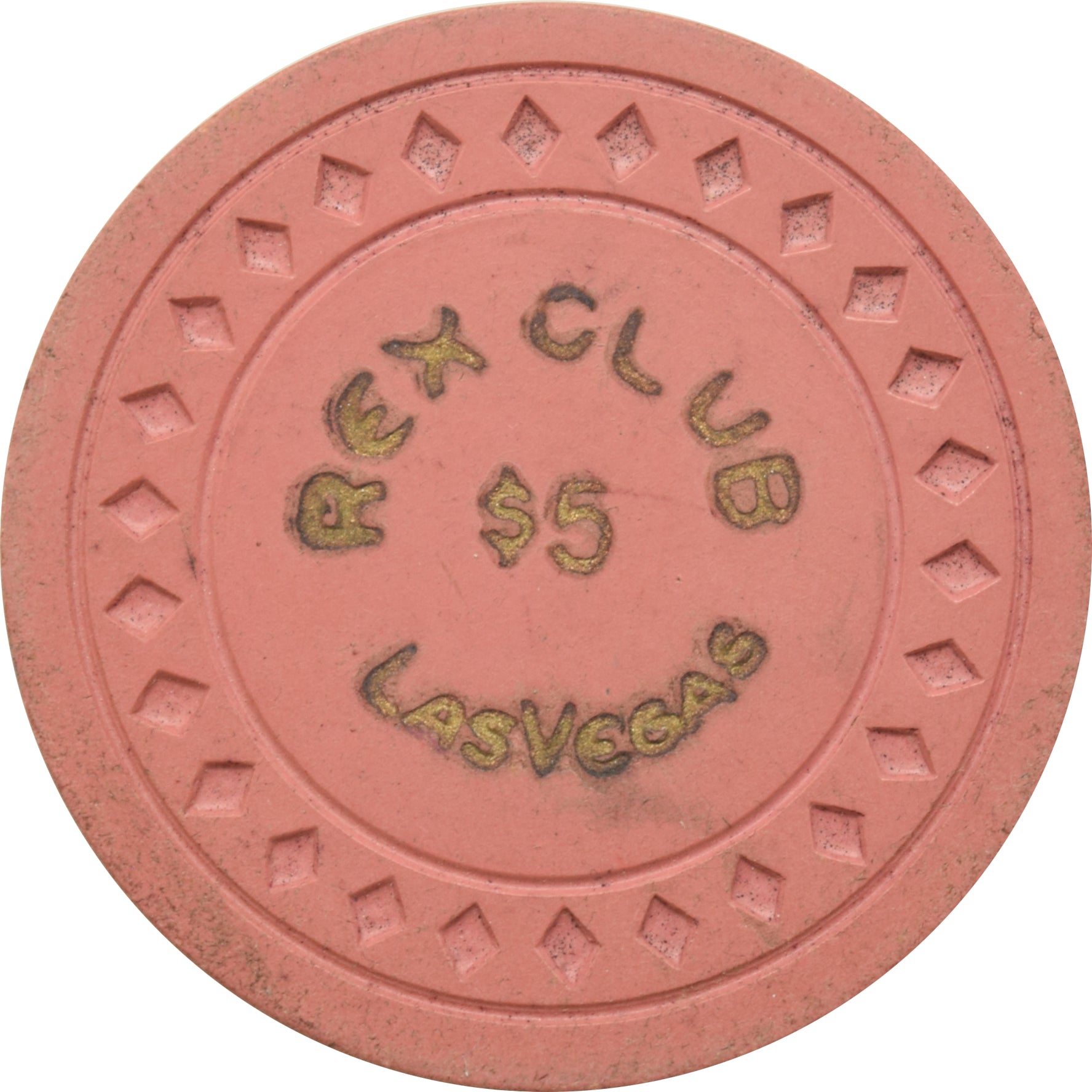 Rex Club Casino Las Vegas Nevada $5 Chip 1946