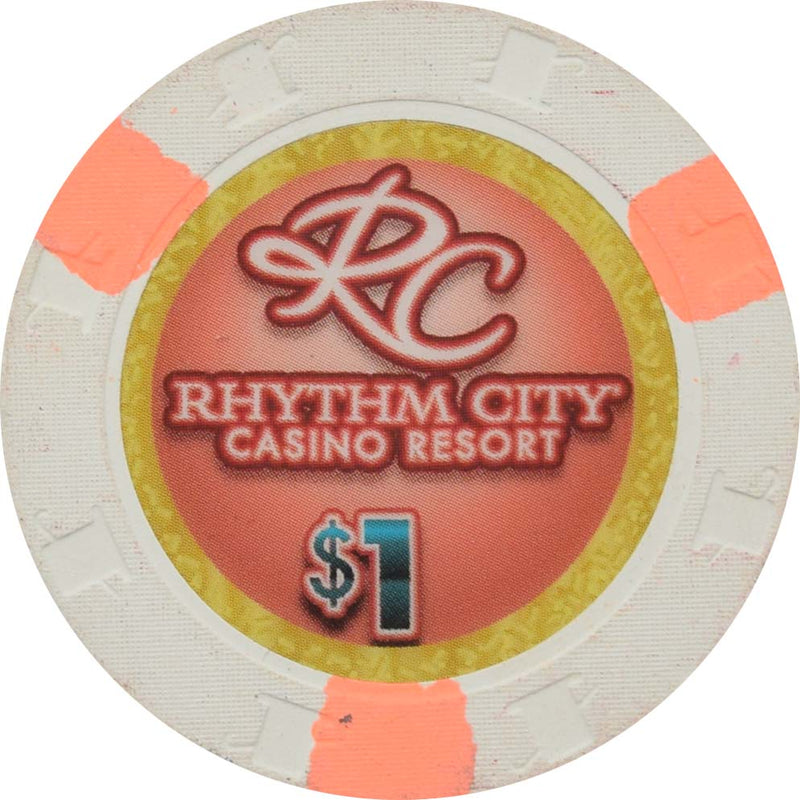 Rhythm City Casino Davenport Iowa $1 Chip