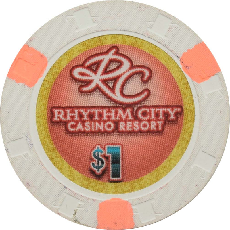 Rhythm City Casino Davenport Iowa $1 Chip