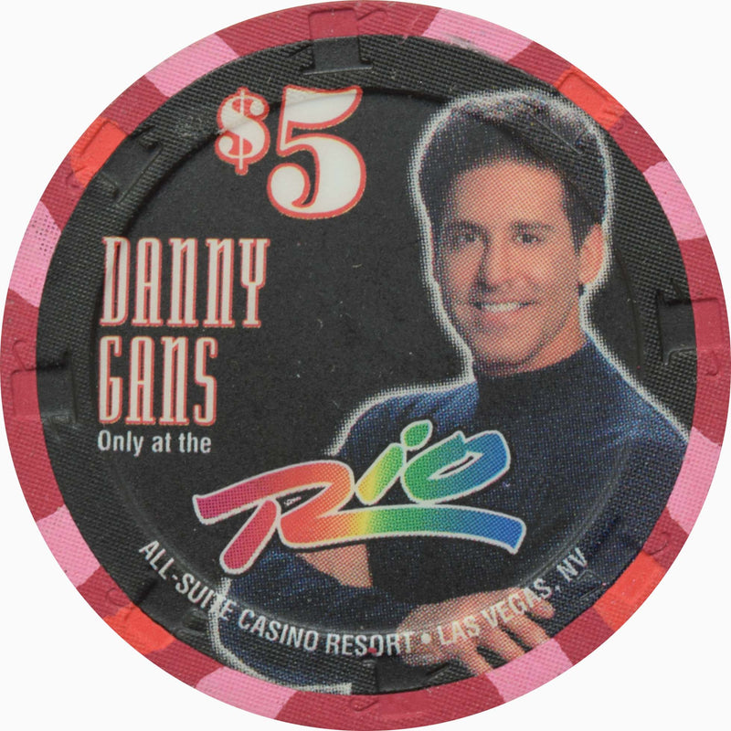 Rio Casino Las Vegas Nevada $5 Danny Gans Chip 1998