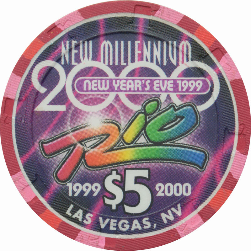 Rio Casino Las Vegas Nevada $5 Millennium Chip 1999