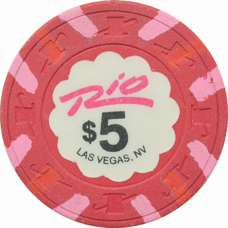 Rio Casino Las Vegas Nevada $5 Chip 1989