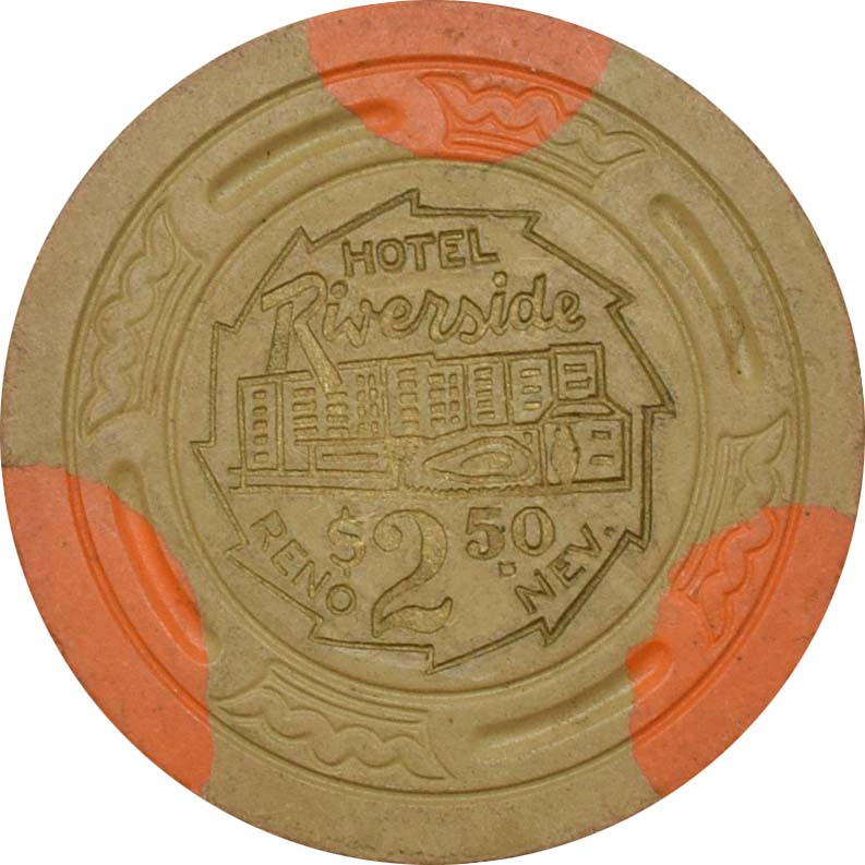 Riverside Casino Reno Nevada $2.50 Chip 1959