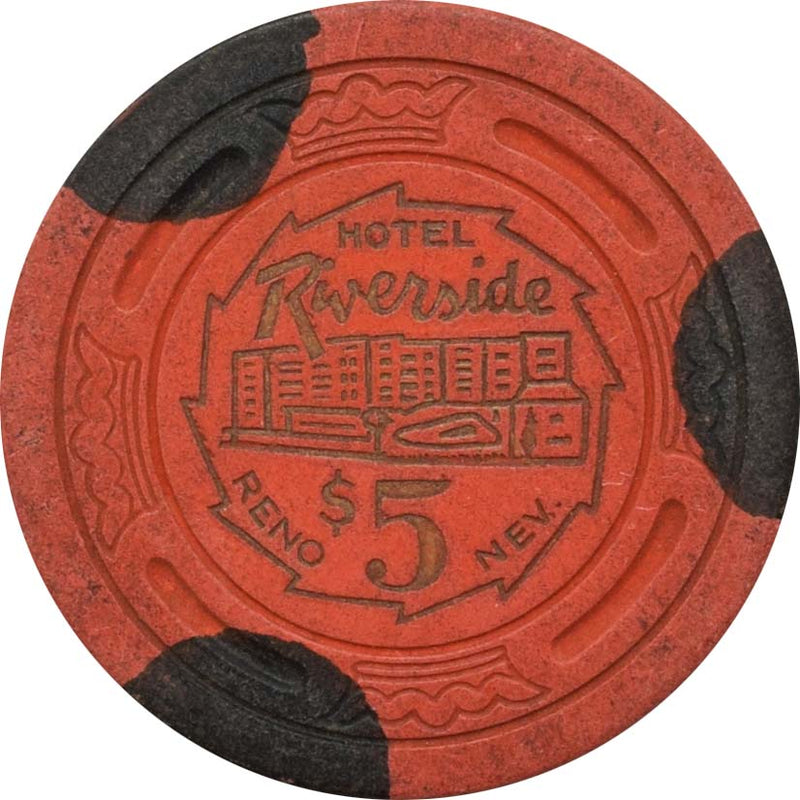 Riverside Casino Reno Nevada $5 Chip 1959