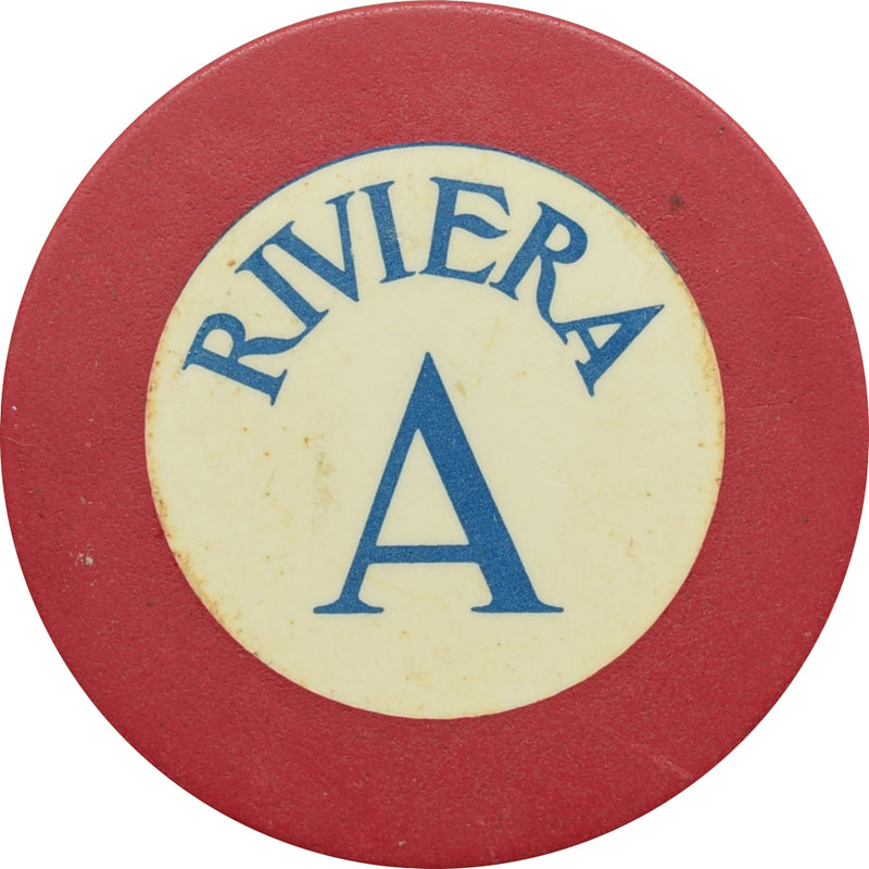 Riviera Casino Las Vegas Nevada Red Roulette A Chip 1969