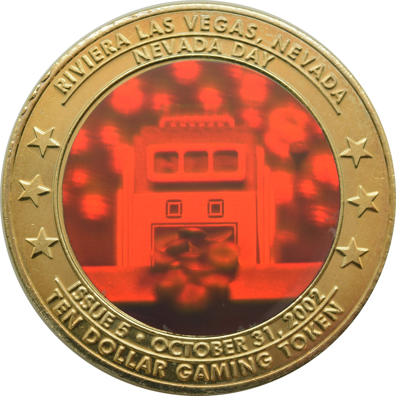 Riviera Casino Las Vegas "Nevada Day" $10 Hologram Token 2002