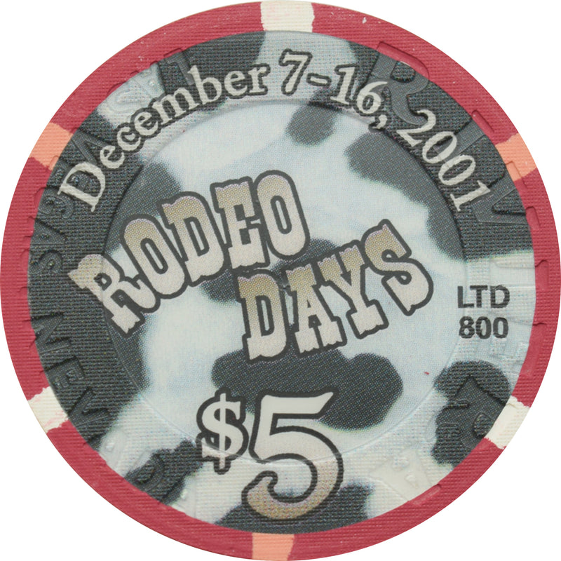 Riviera Casino Las Vegas Nevada $5 Rodeo Days Cow Chip 2001