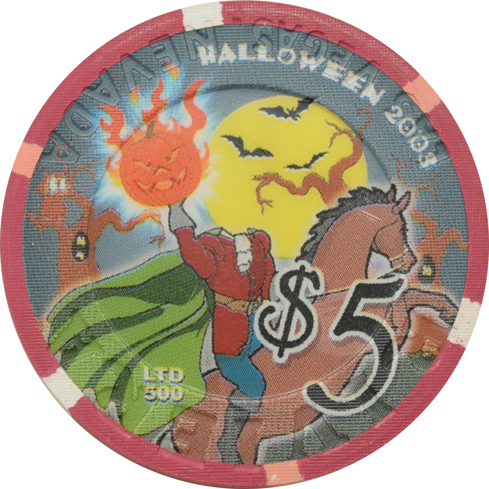 Riviera Casino Las Vegas Nevada $5 Halloween Chip 2003