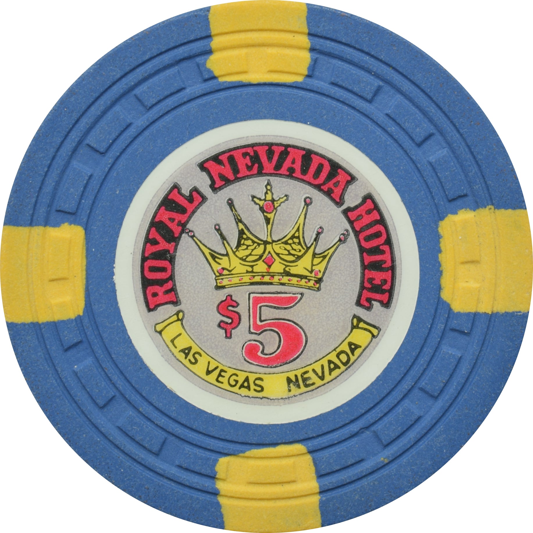 Royal Nevada Hotel Casino Las Vegas Nevada $5 Chip 1955