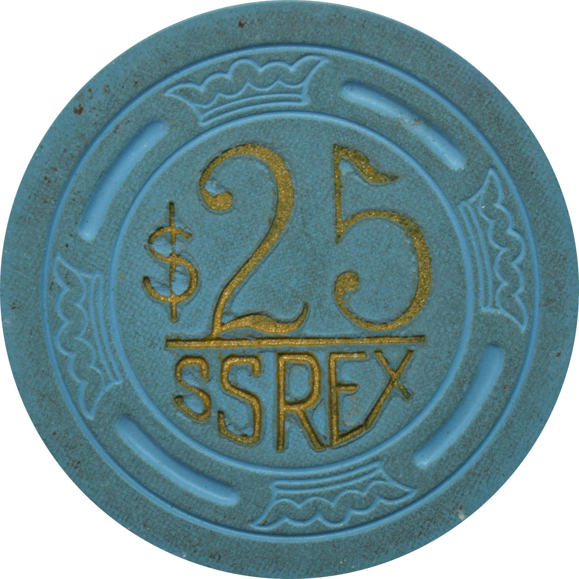 S.S. Rex Illegal Casino Santa Monica California $25 Chip