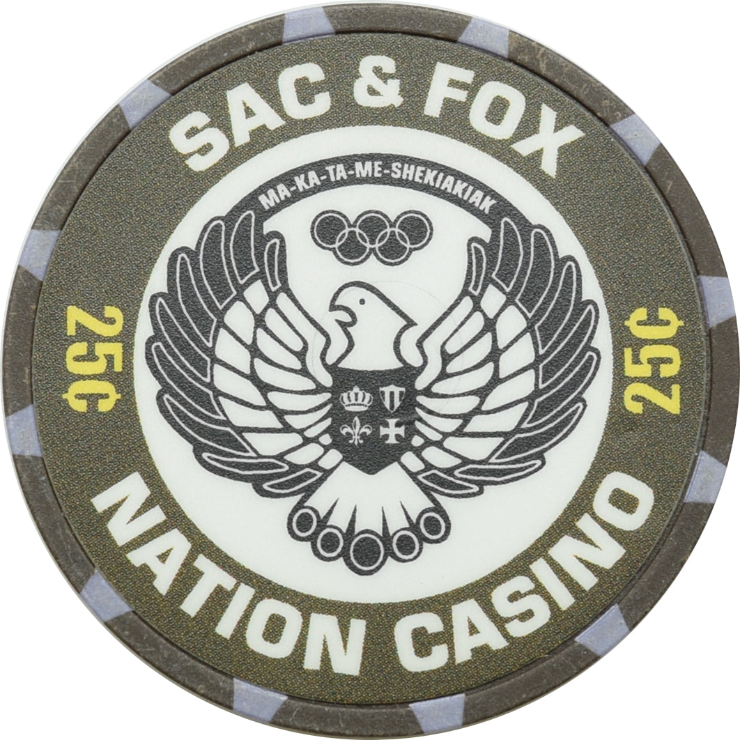 Sac & Fox Nation Casino Stadler Oklahoma25 Cent Chip