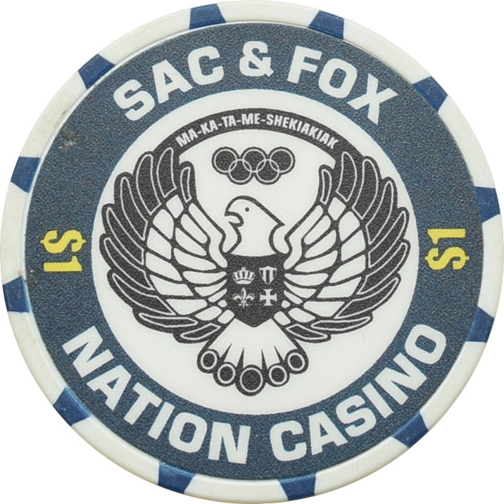 Sac & Fox Nation Casino Stroud Oklahoma $1 Chip