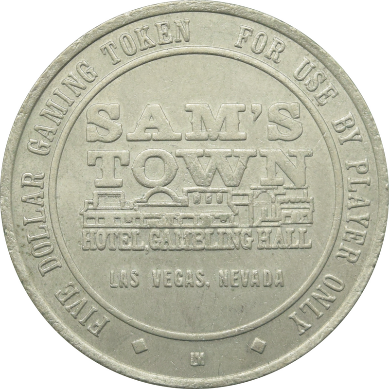 Sam's Town Casino Las Vegas Nevada $5 Token 1987