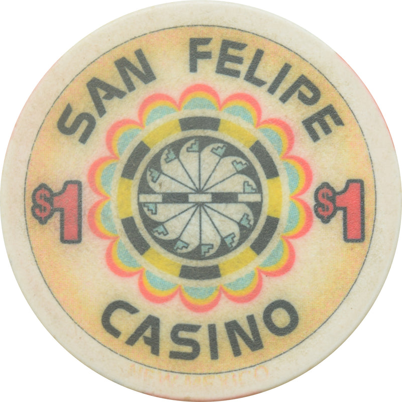 San Felipe's Casino Hollywood San Felipe New Mexico $1 Chip