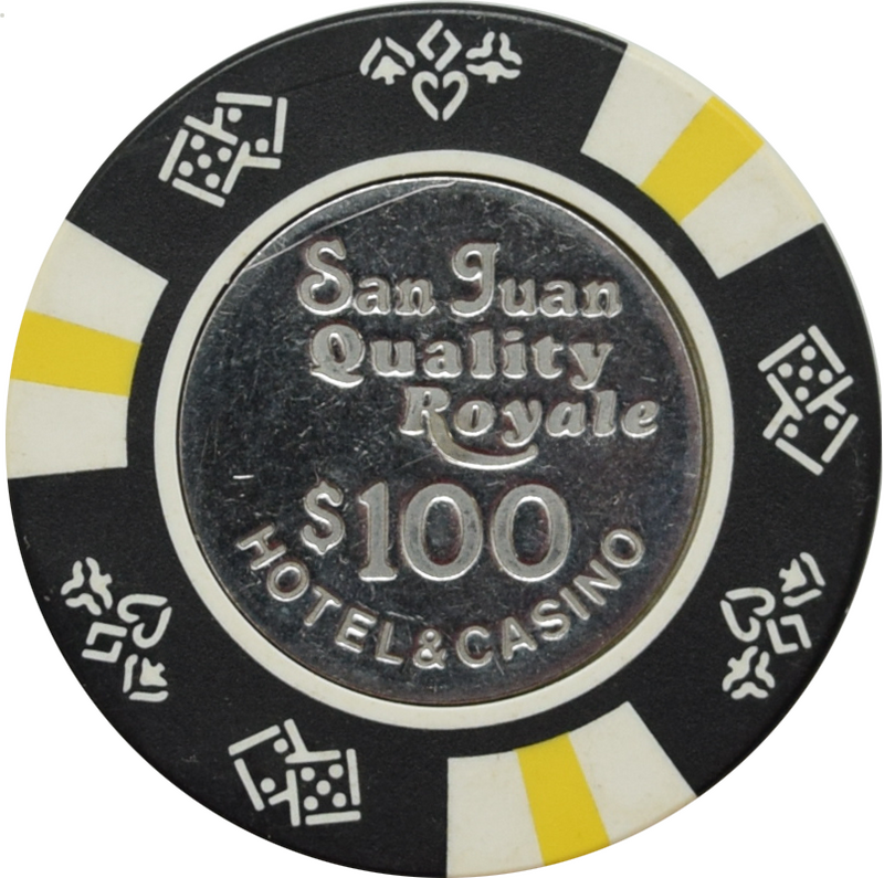 Quality Royale Casino San Juan Puerto Rico $100 Coin Inlay Chip