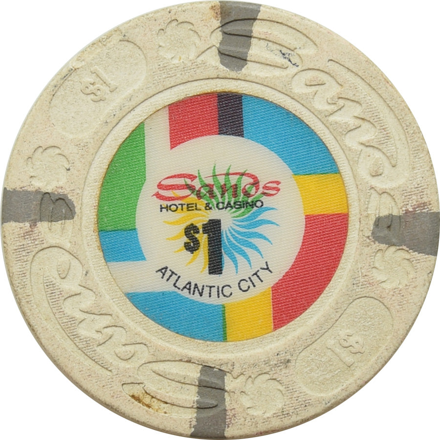 Sands Casino Atlantic City New Jersey $1 Chip Pinwheel